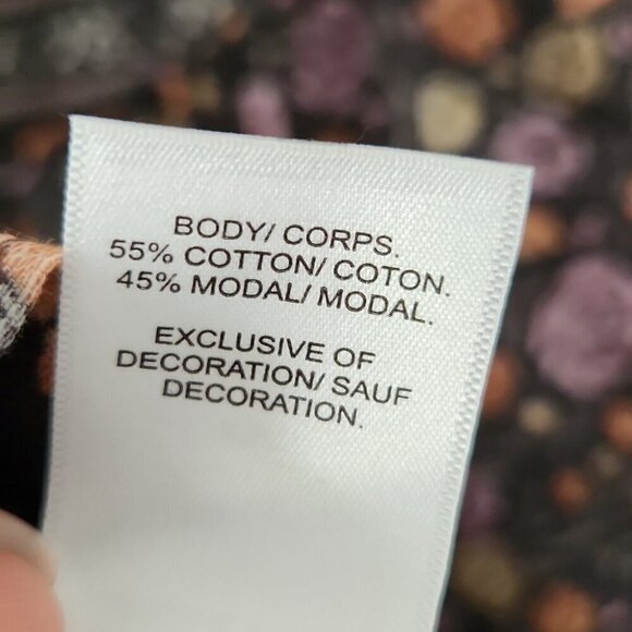 LUCKY BRAND | Floral boho blouse gray sz XS - Picture 4 of 4